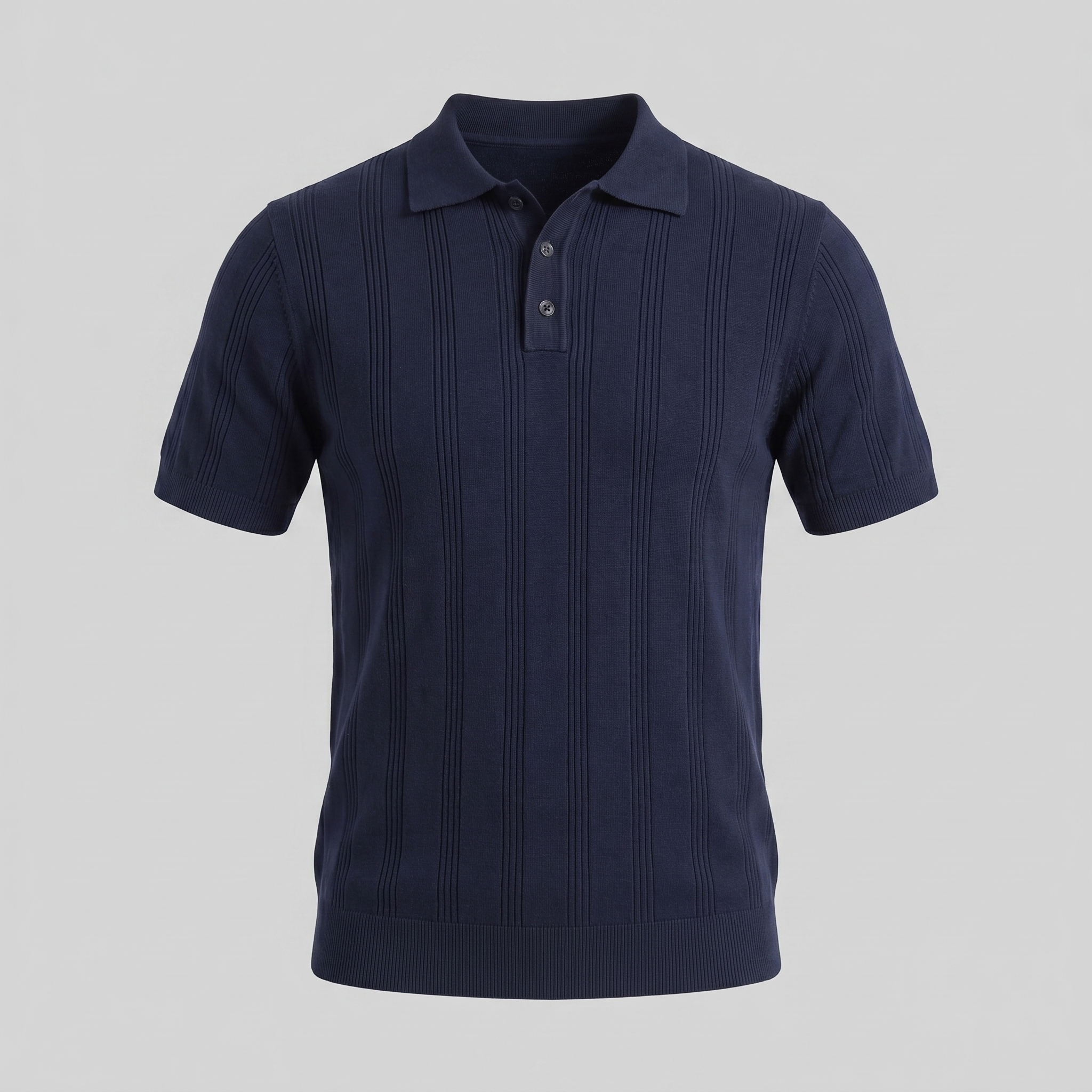 Herren Vertikal Gestreiftes Strickpolo
