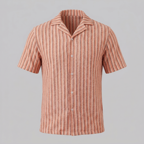 Herren Strickshirt Mit Vertikalen Streifen