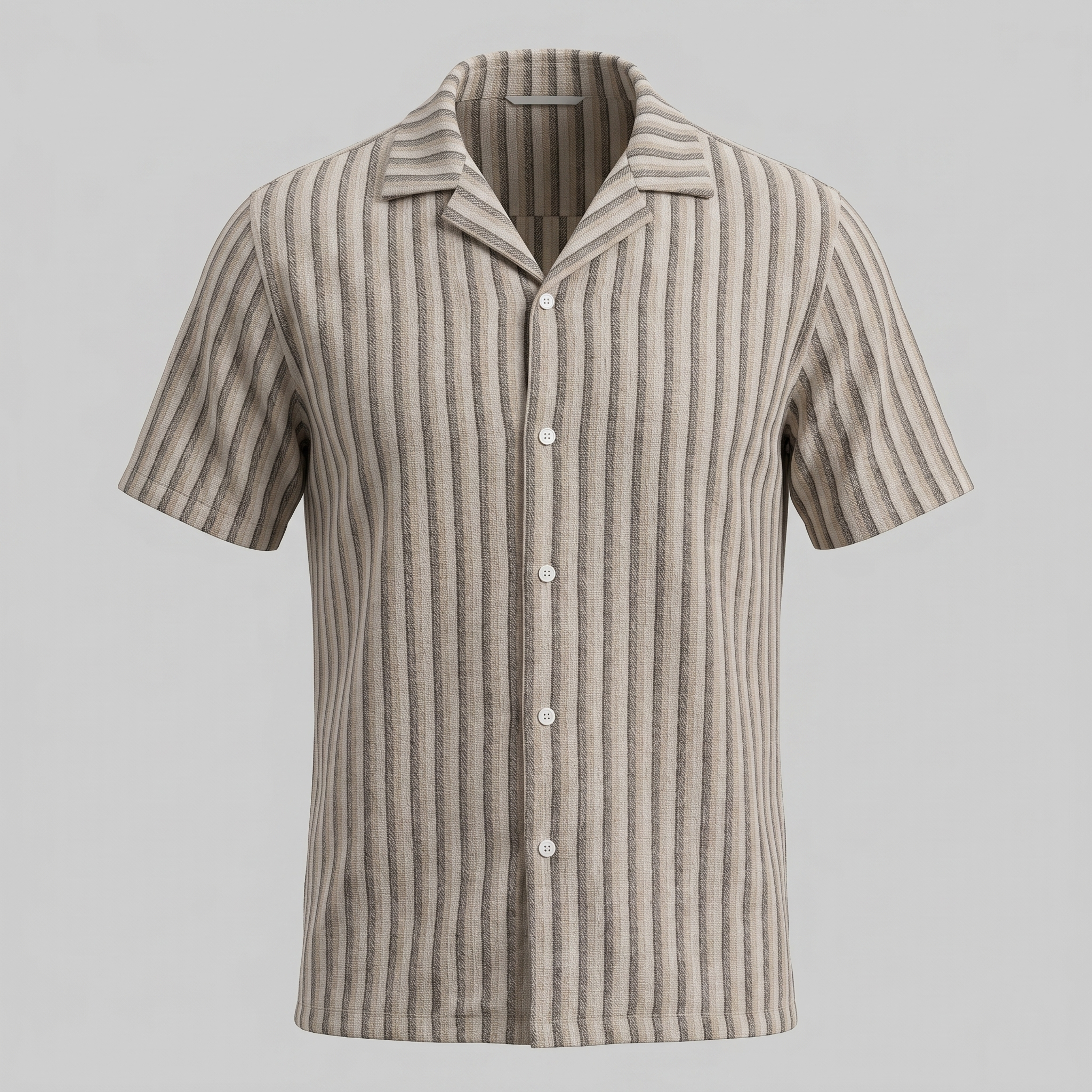 Herren Strickshirt Mit Vertikalen Streifen