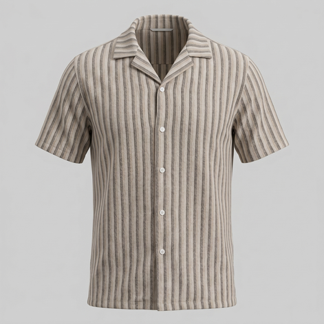 Herren Strickshirt Mit Vertikalen Streifen