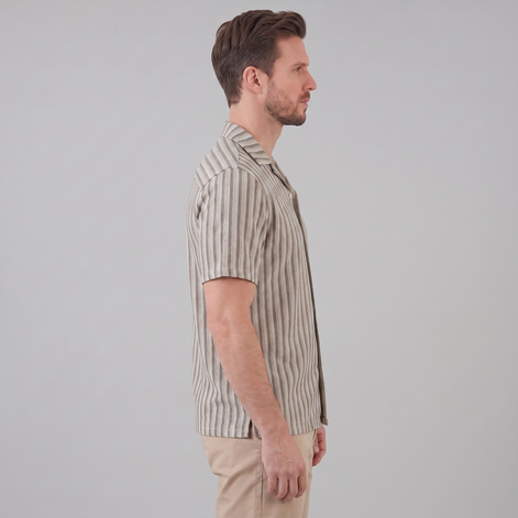 Herren Strickshirt Mit Vertikalen Streifen