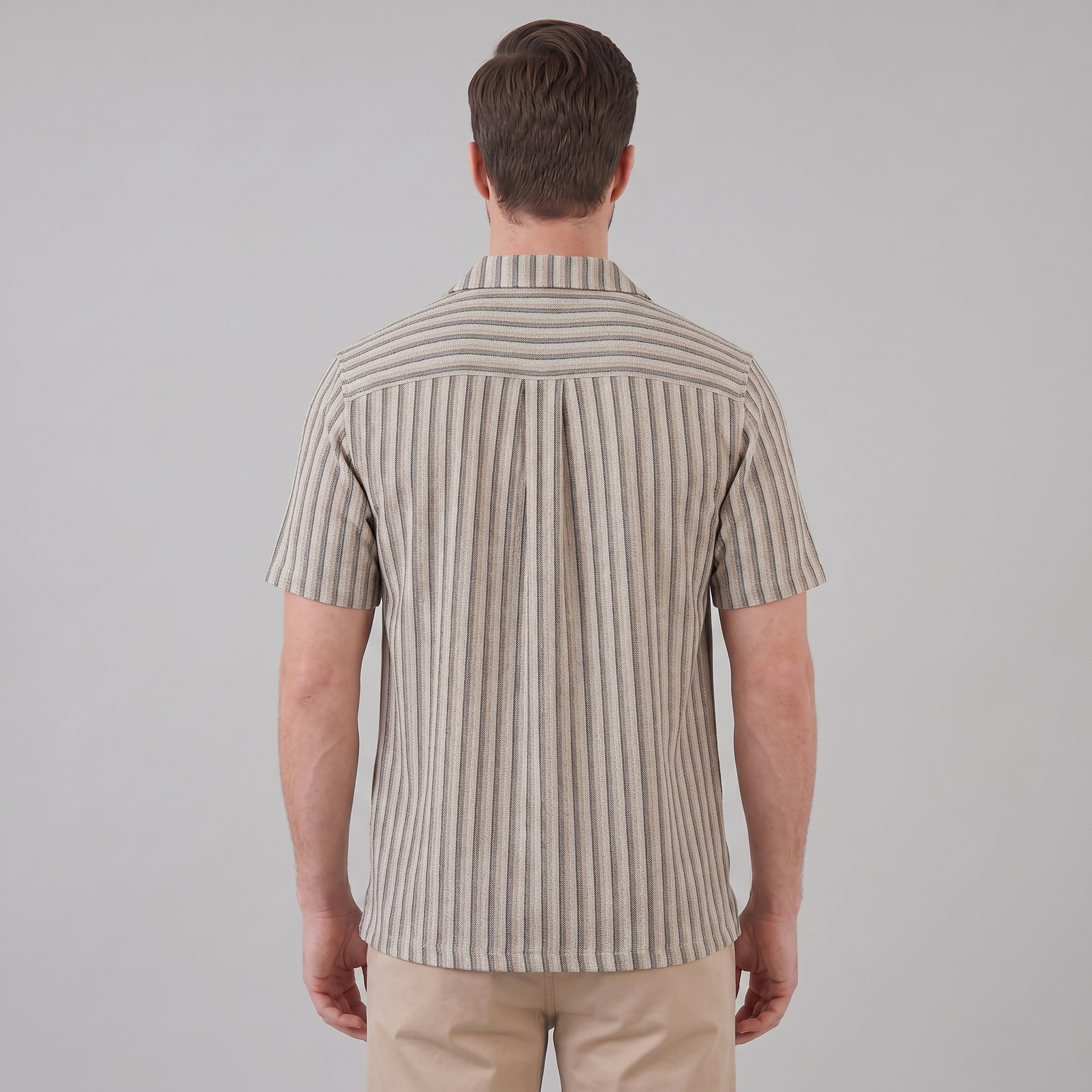 Herren Strickshirt Mit Vertikalen Streifen
