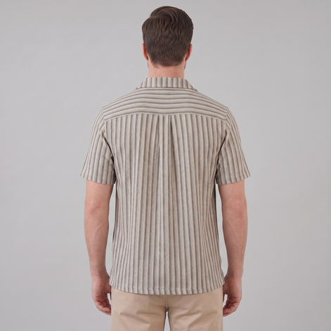 Herren Strickshirt Mit Vertikalen Streifen