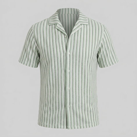 Herren Strickshirt Mit Vertikalen Streifen
