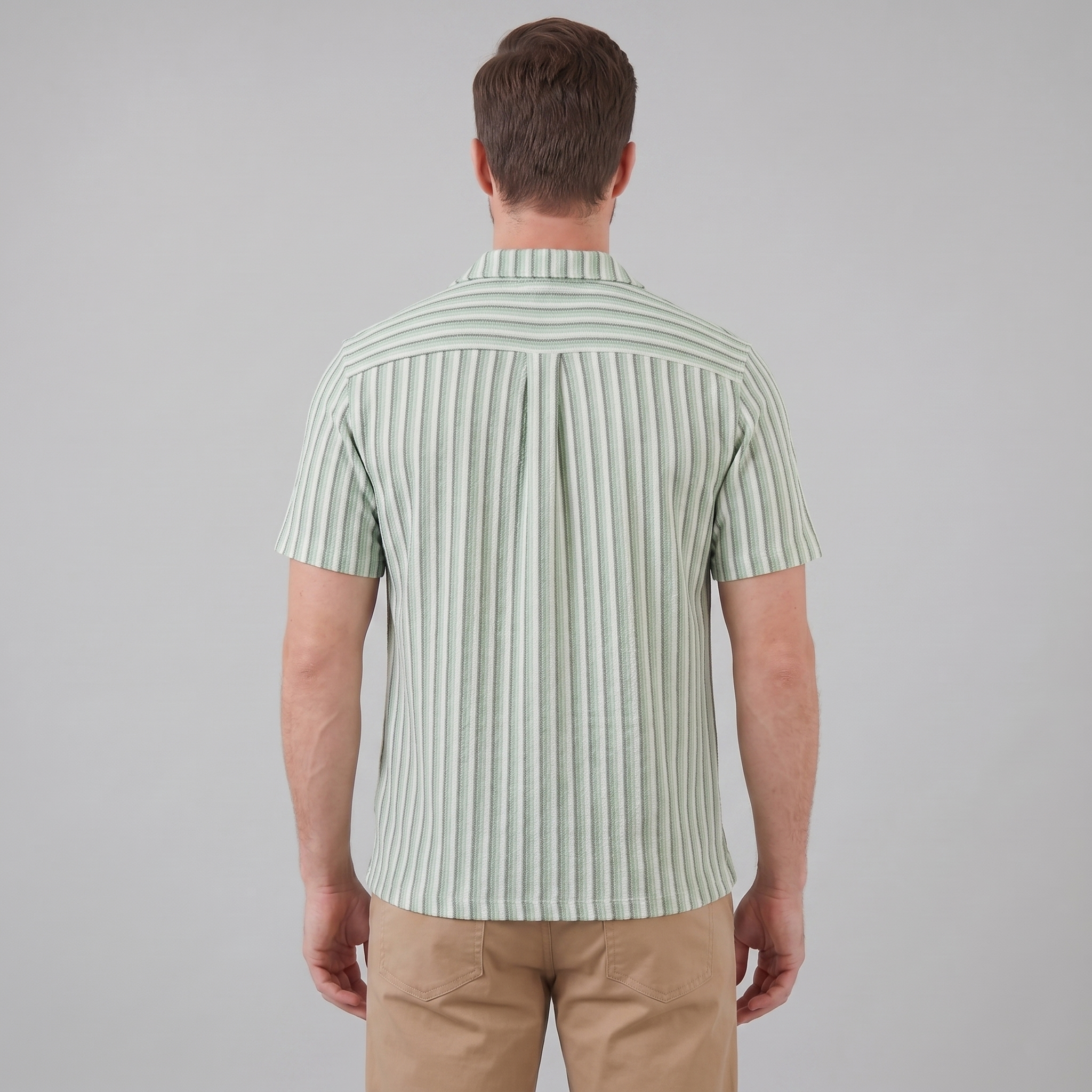 Herren Strickshirt Mit Vertikalen Streifen