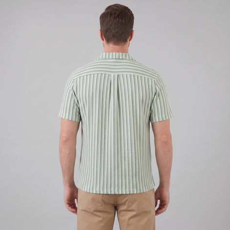 Herren Strickshirt Mit Vertikalen Streifen