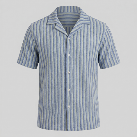 Herren Strickshirt Mit Vertikalen Streifen