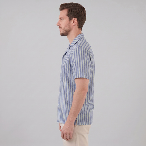 Herren Strickshirt Mit Vertikalen Streifen