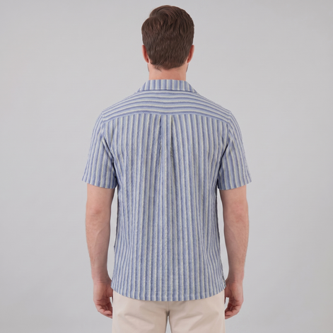 Herren Strickshirt Mit Vertikalen Streifen