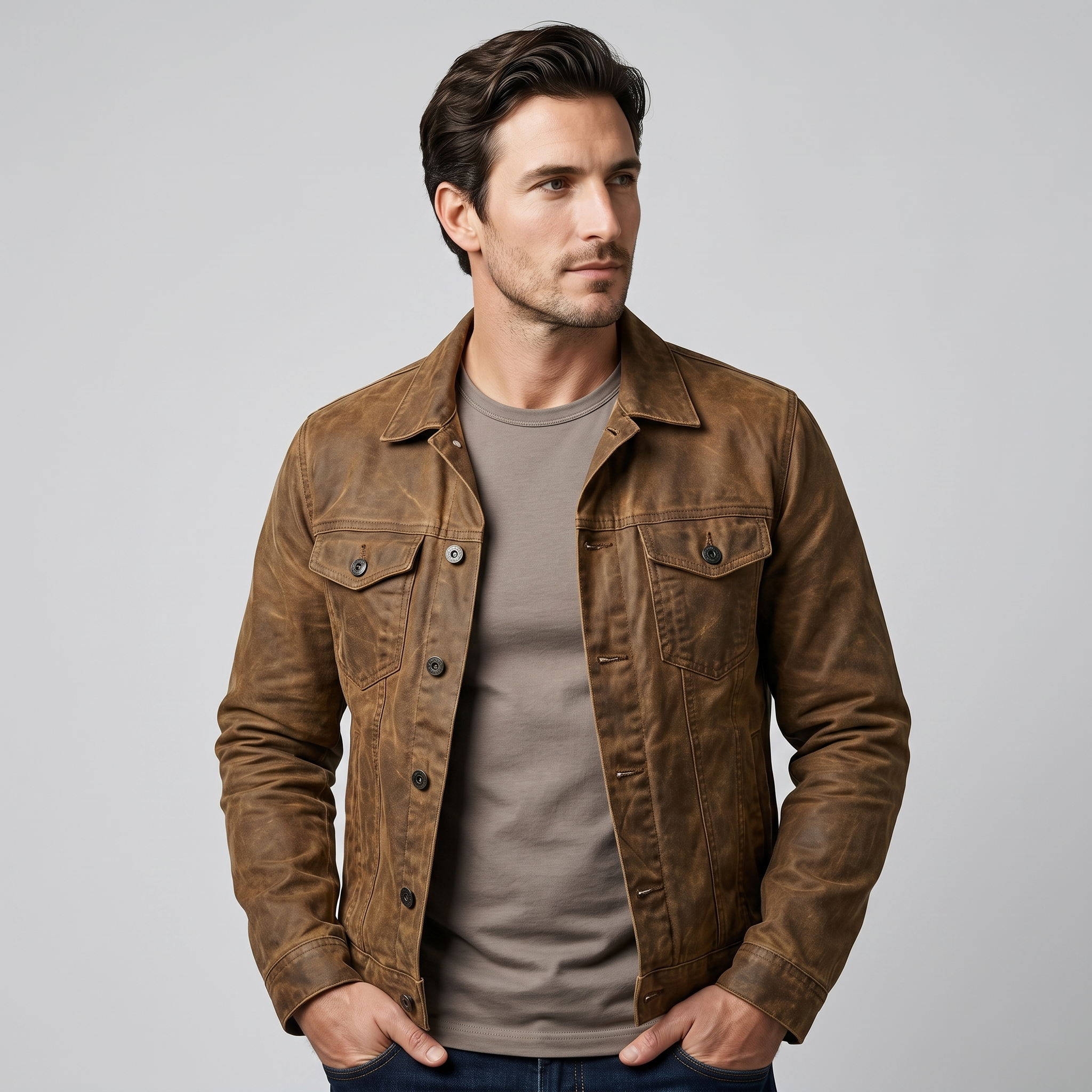 Herren Vintage Mehrtaschen Arbeitsjacke