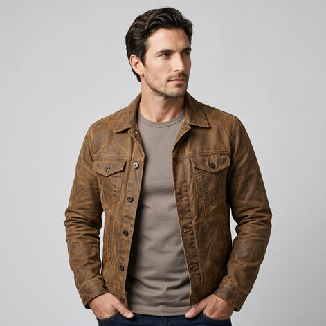 Herren Vintage Mehrtaschen Arbeitsjacke