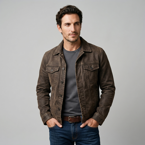Herren Vintage Mehrtaschen Arbeitsjacke