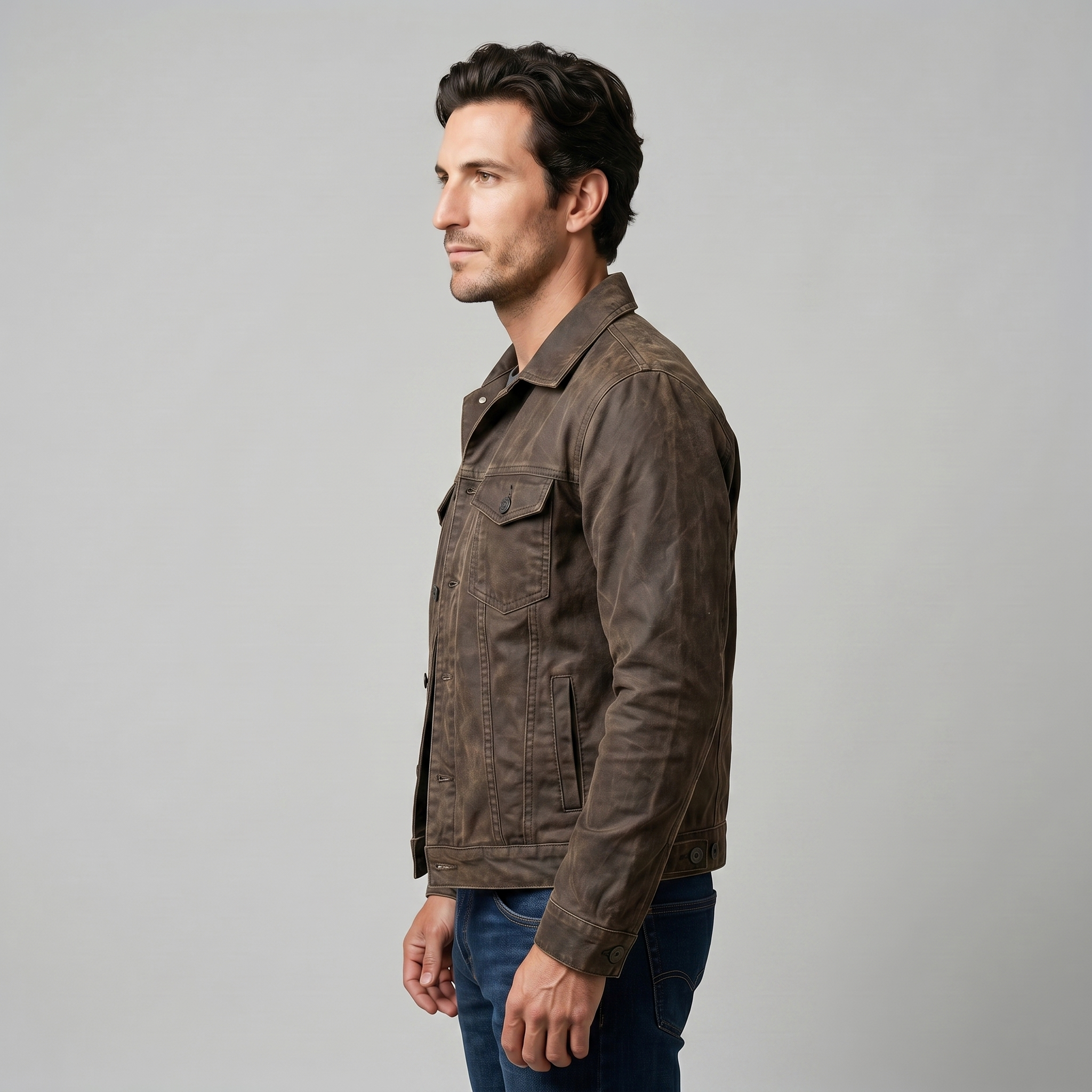 Herren Vintage Mehrtaschen Arbeitsjacke