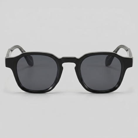 Herren Vintage Quadratische Sonnenbrillen Mit Dunklen Gläsern