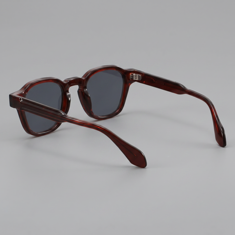 Herren Vintage Quadratische Sonnenbrillen Mit Dunklen Gläsern