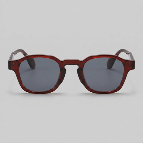 Herren Vintage Quadratische Sonnenbrillen Mit Dunklen Gläsern