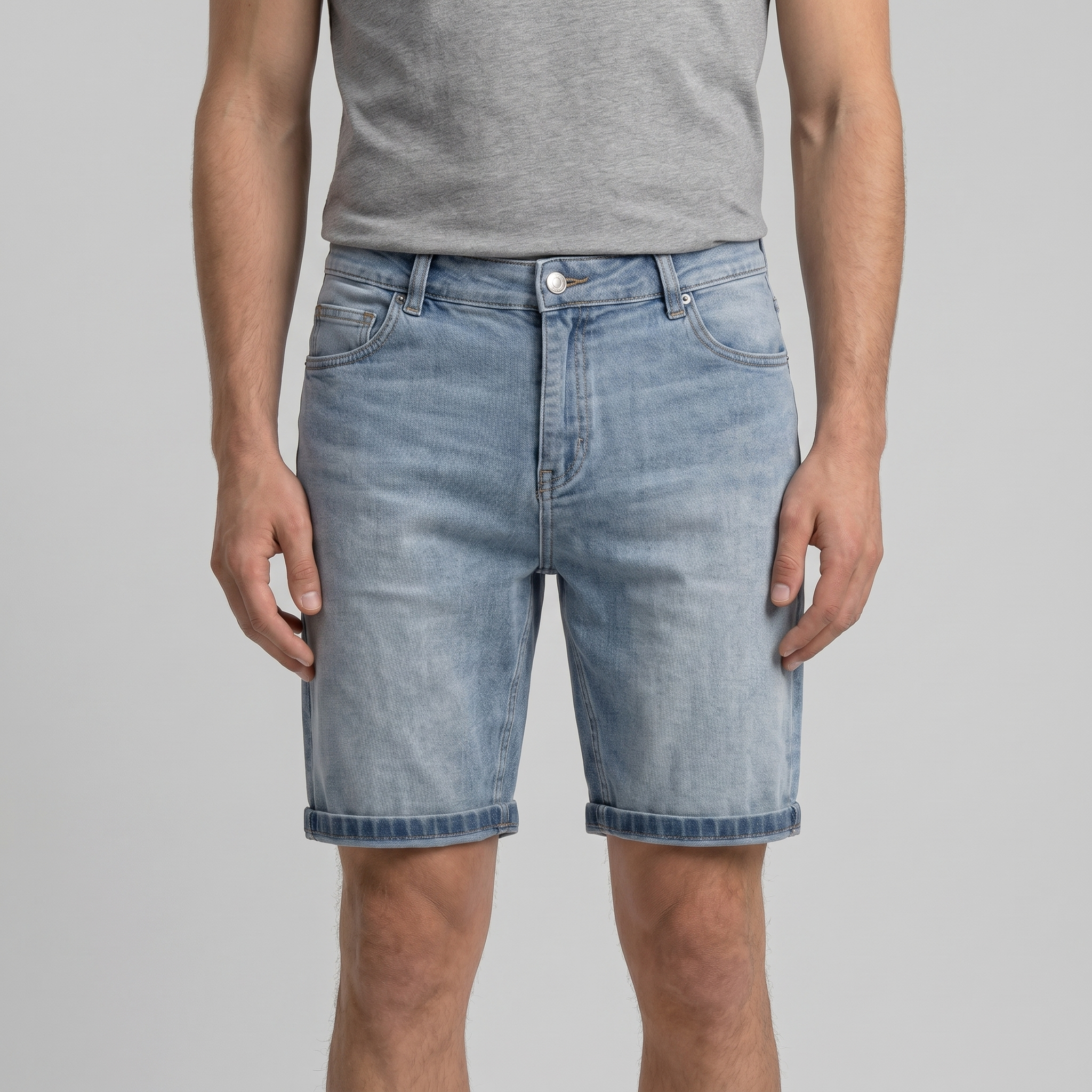 Herren Vintage Wasch Kurze Jeans