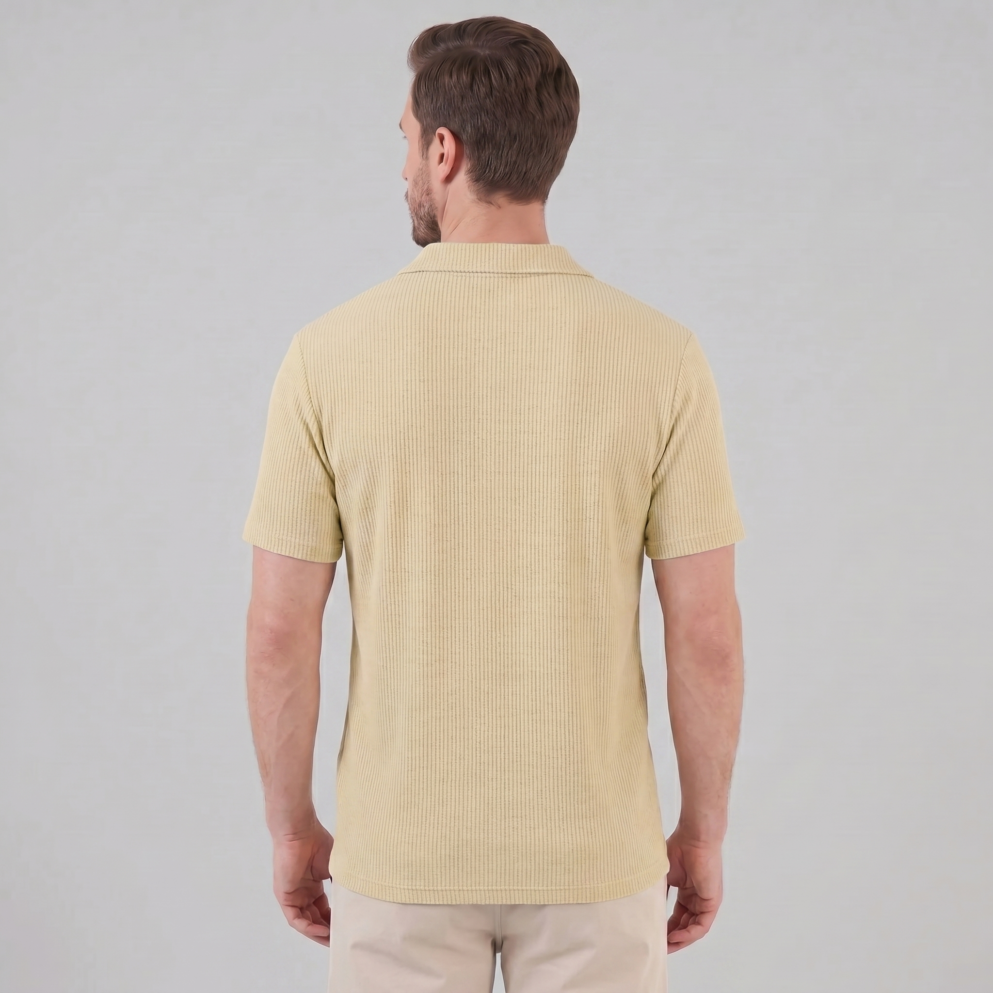 Herren Polohemd Mit Waffelstrick