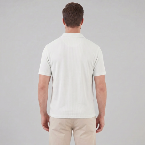 Herren Polohemd Mit Waffelstrick