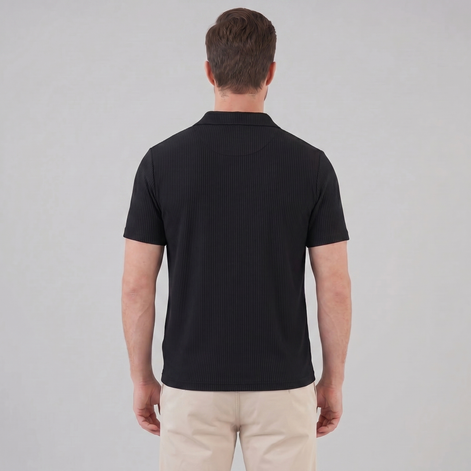 Herren Polohemd Mit Waffelstrick