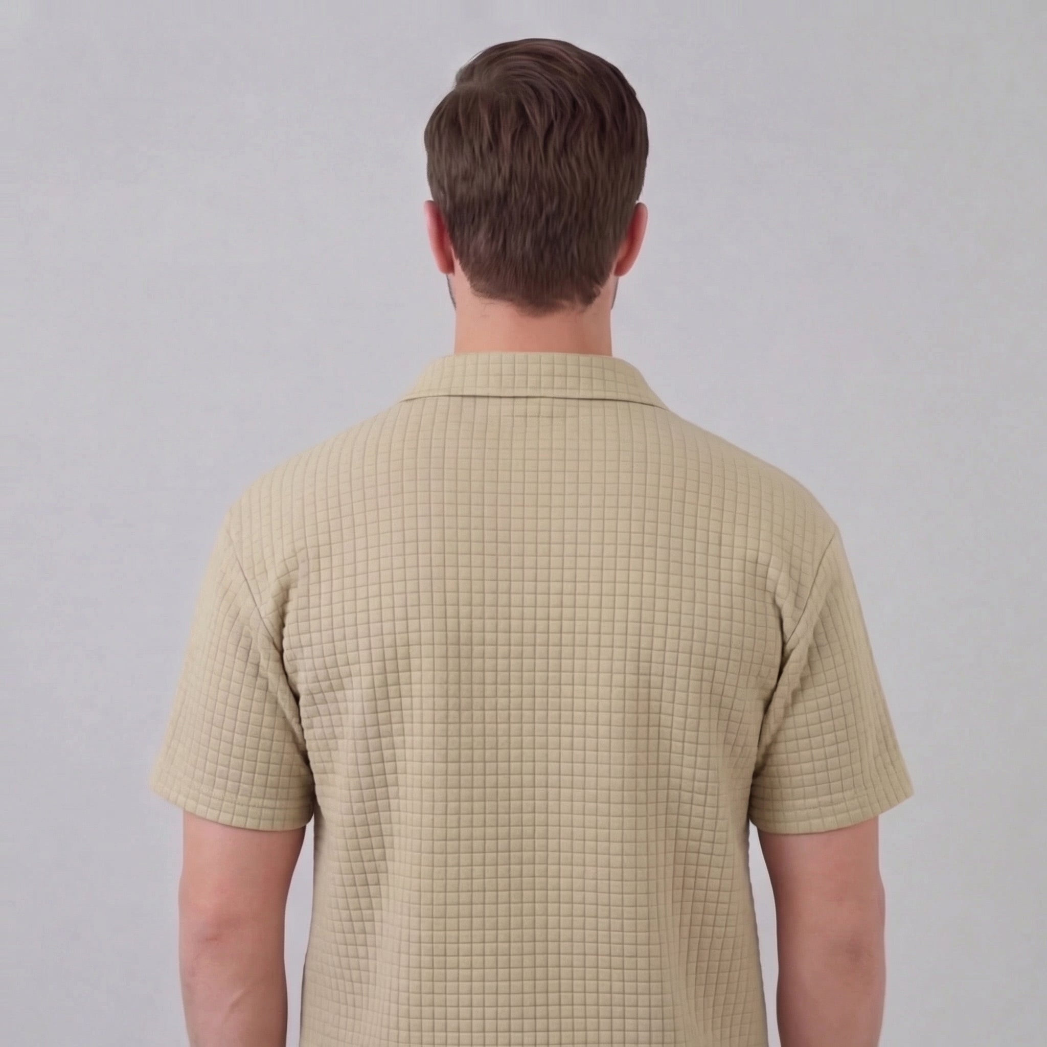 Herren Waffelstrick Kurzes Outfit Sommer Set