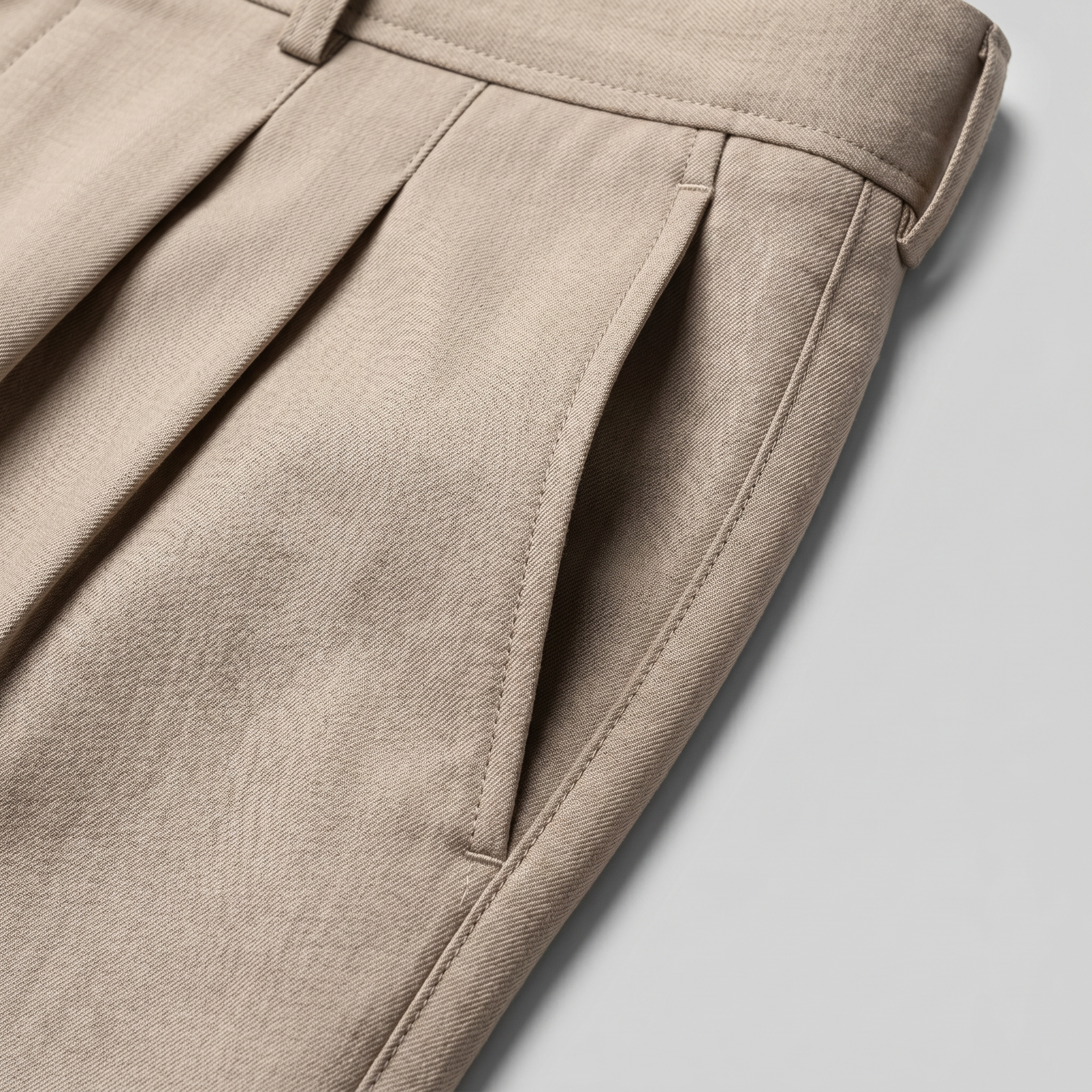 Herrenhose Mit Weitem Bein Und Gürtel Maßgeschneidert