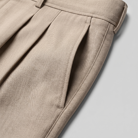 Herrenhose Mit Weitem Bein Und Gürtel Maßgeschneidert