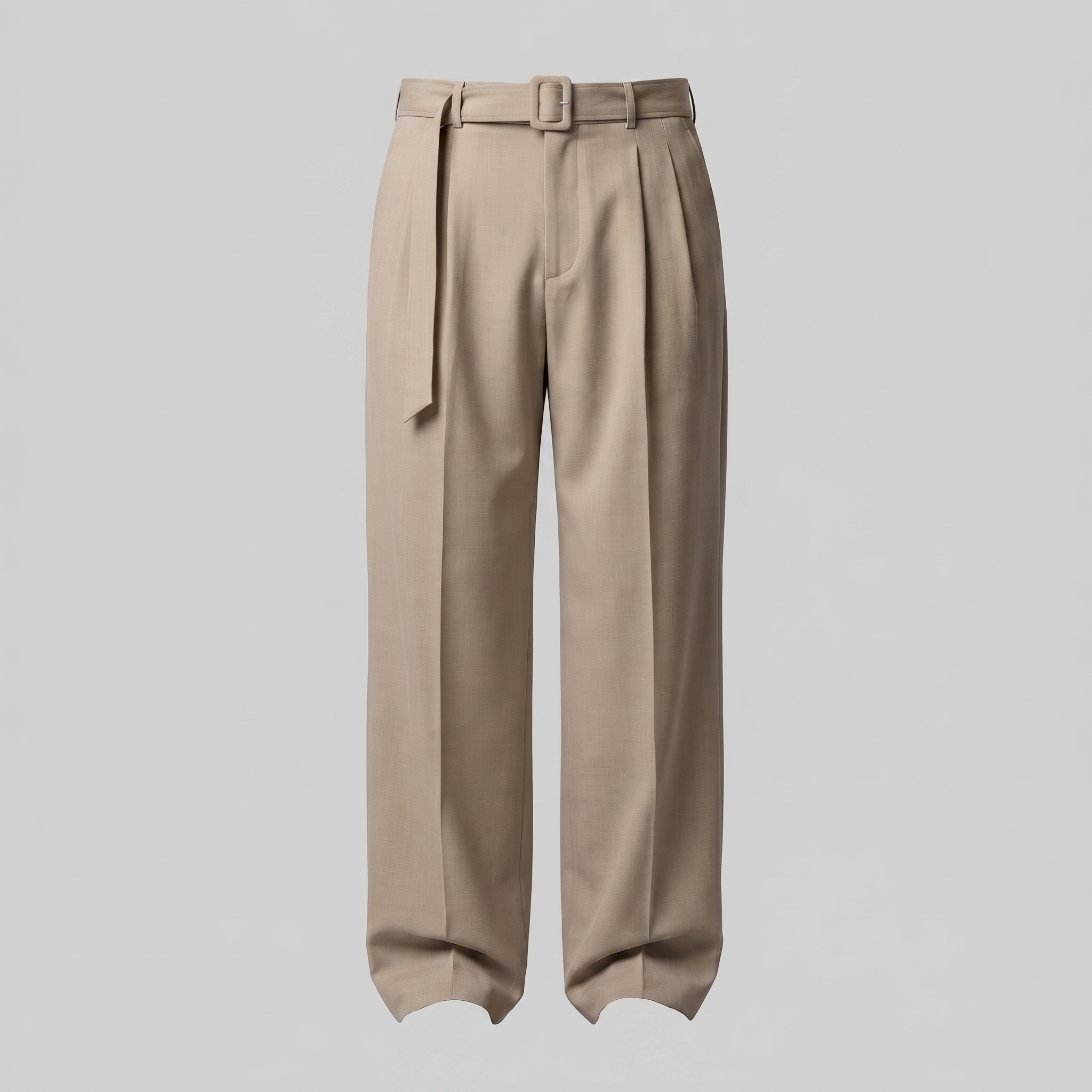 Herrenhose Mit Weitem Bein Und Gürtel Maßgeschneidert