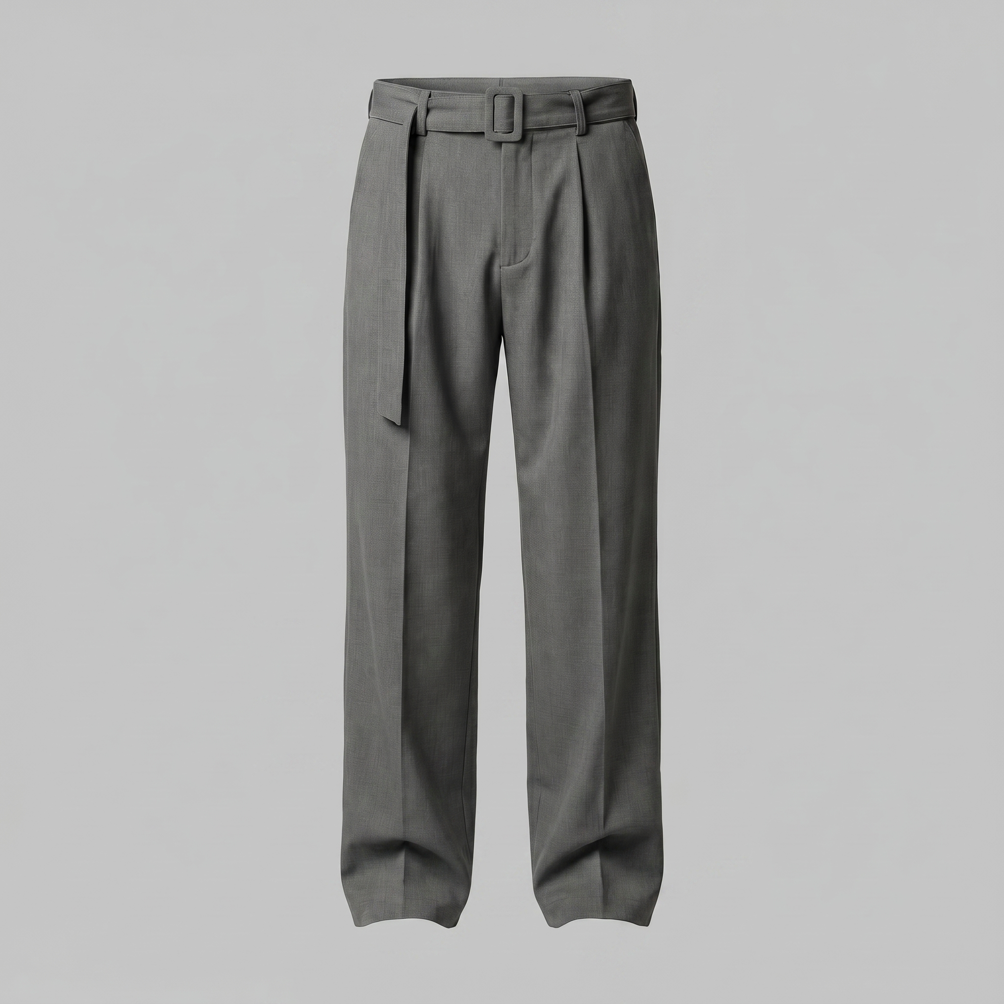 Herrenhose Mit Weitem Bein Und Gürtel Maßgeschneidert