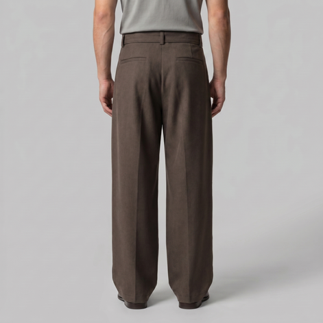 Herrenhose Mit Weitem Bein Und Gürtel Maßgeschneidert