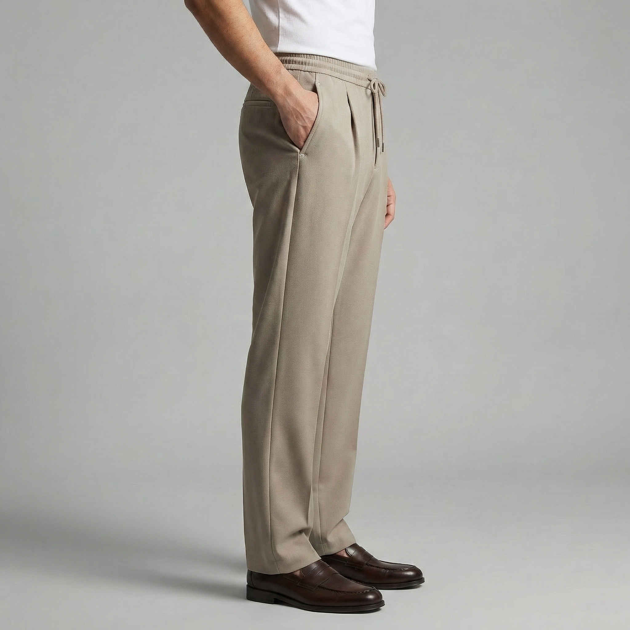 Herrenhose Mit Weitem Bein Und Kordelzug