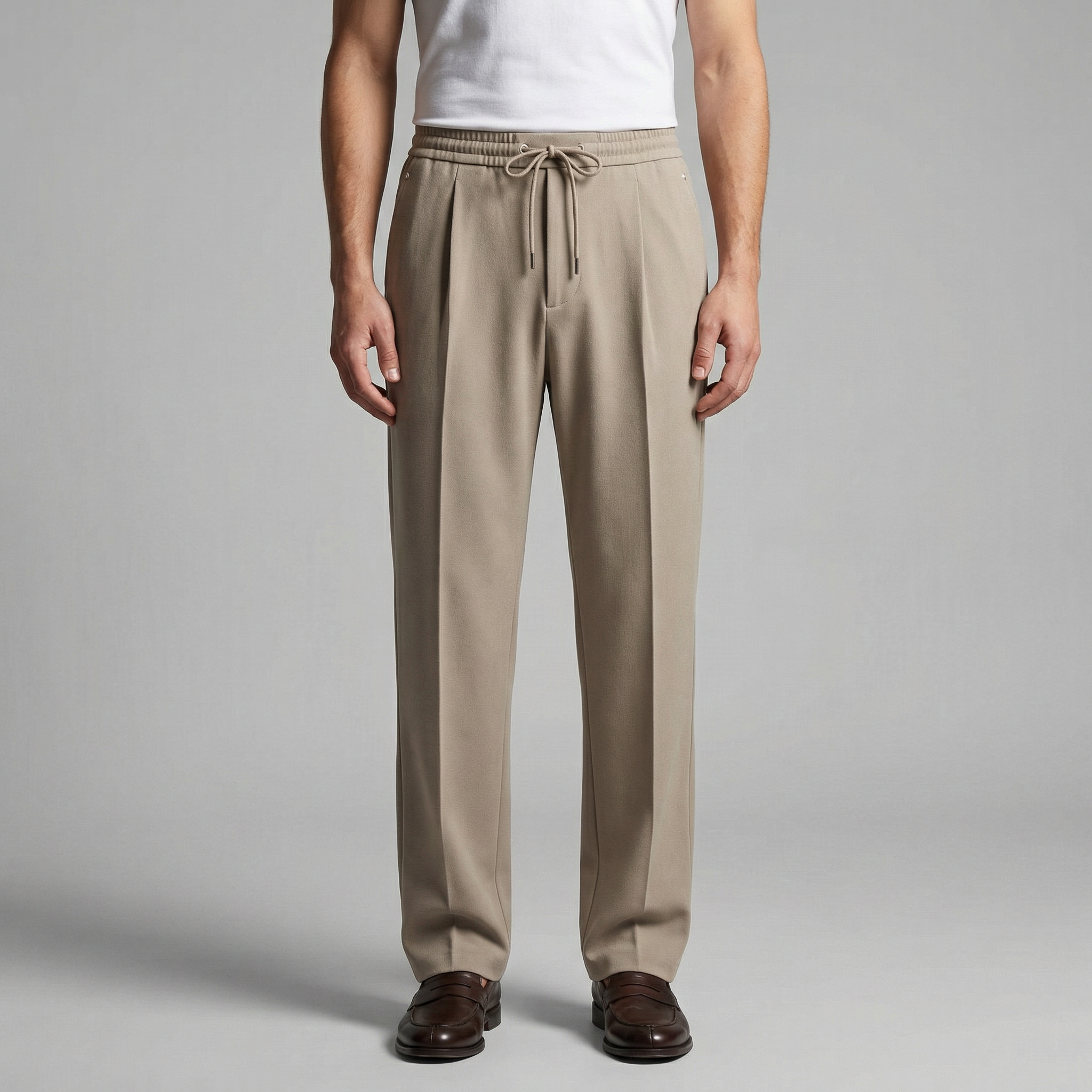 Herrenhose Mit Weitem Bein Und Kordelzug
