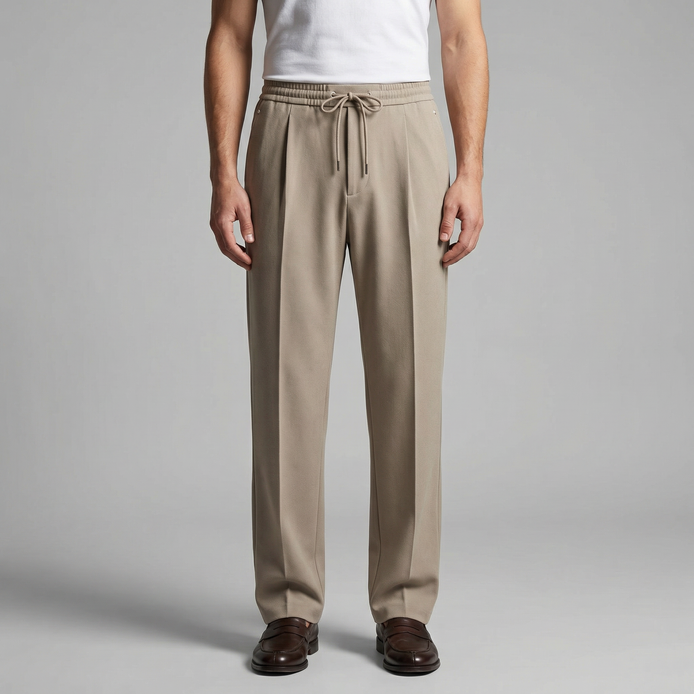 Herrenhose Mit Weitem Bein Und Kordelzug