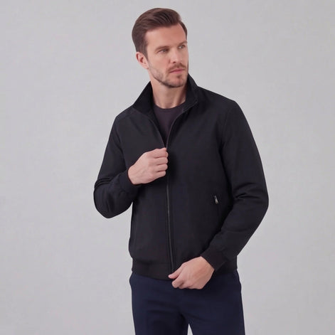 Herren Winddichte Hochkragenjacke Windschutz