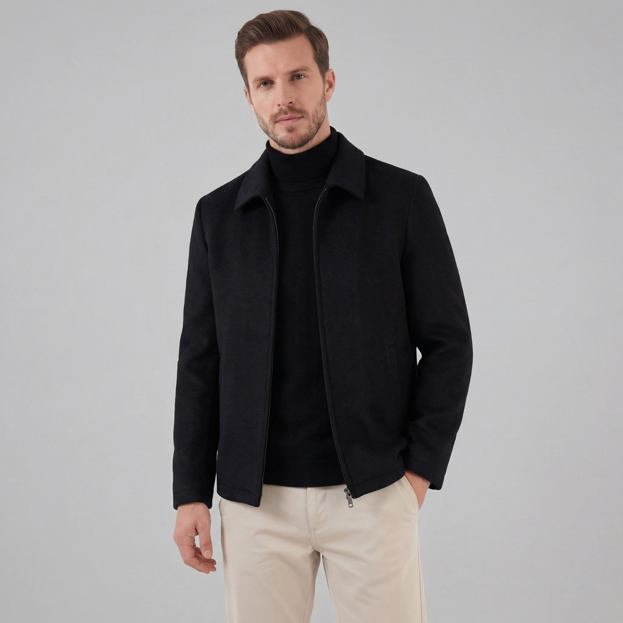 Herren Wollmischungsjacke