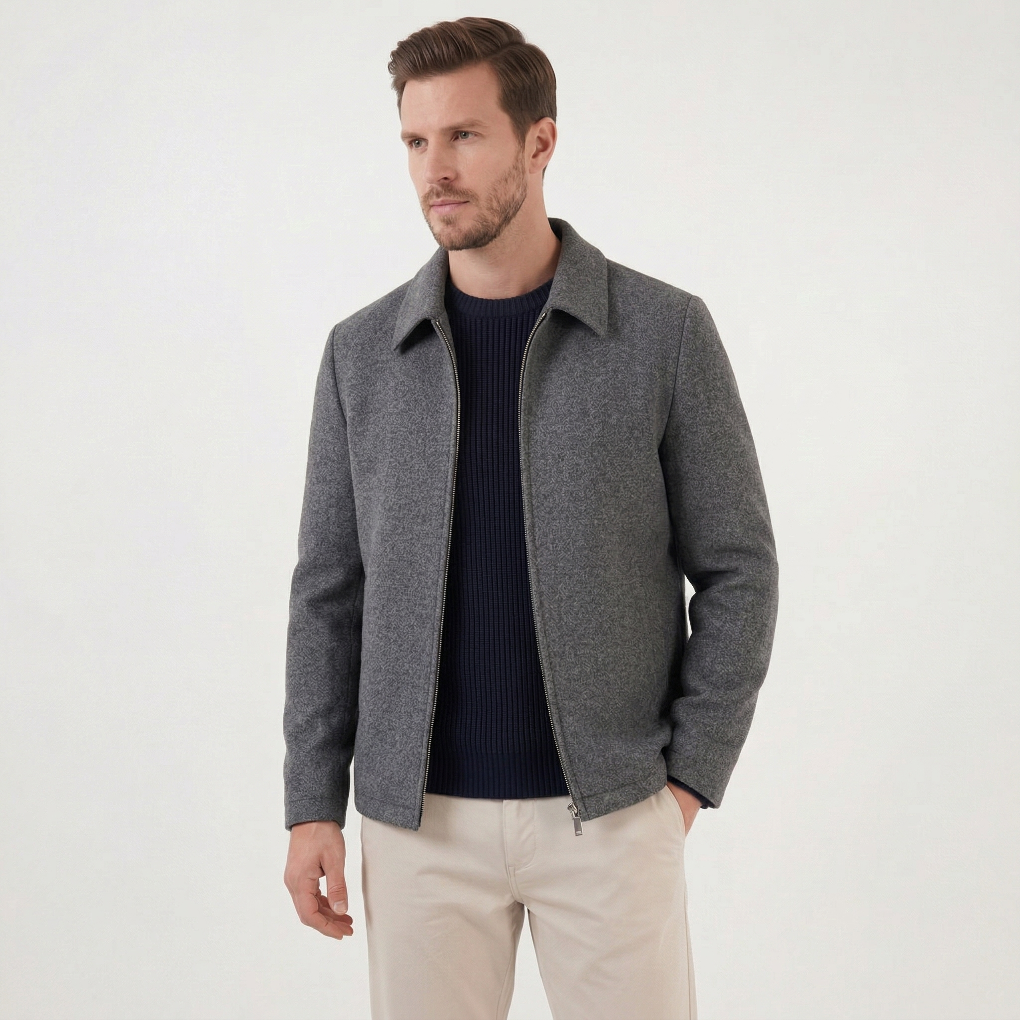 Herren Wollmischungsjacke