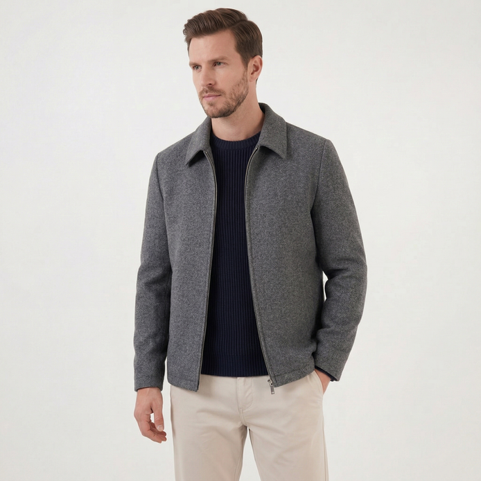 Herren Wollmischungsjacke