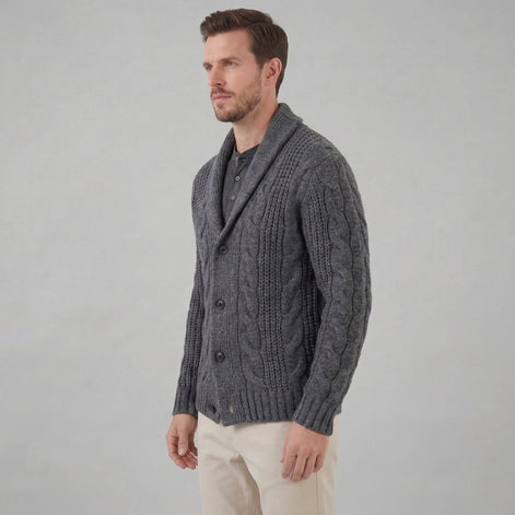 Herren Wollstrickcardigan