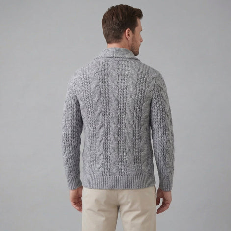 Herren Wollstrickcardigan