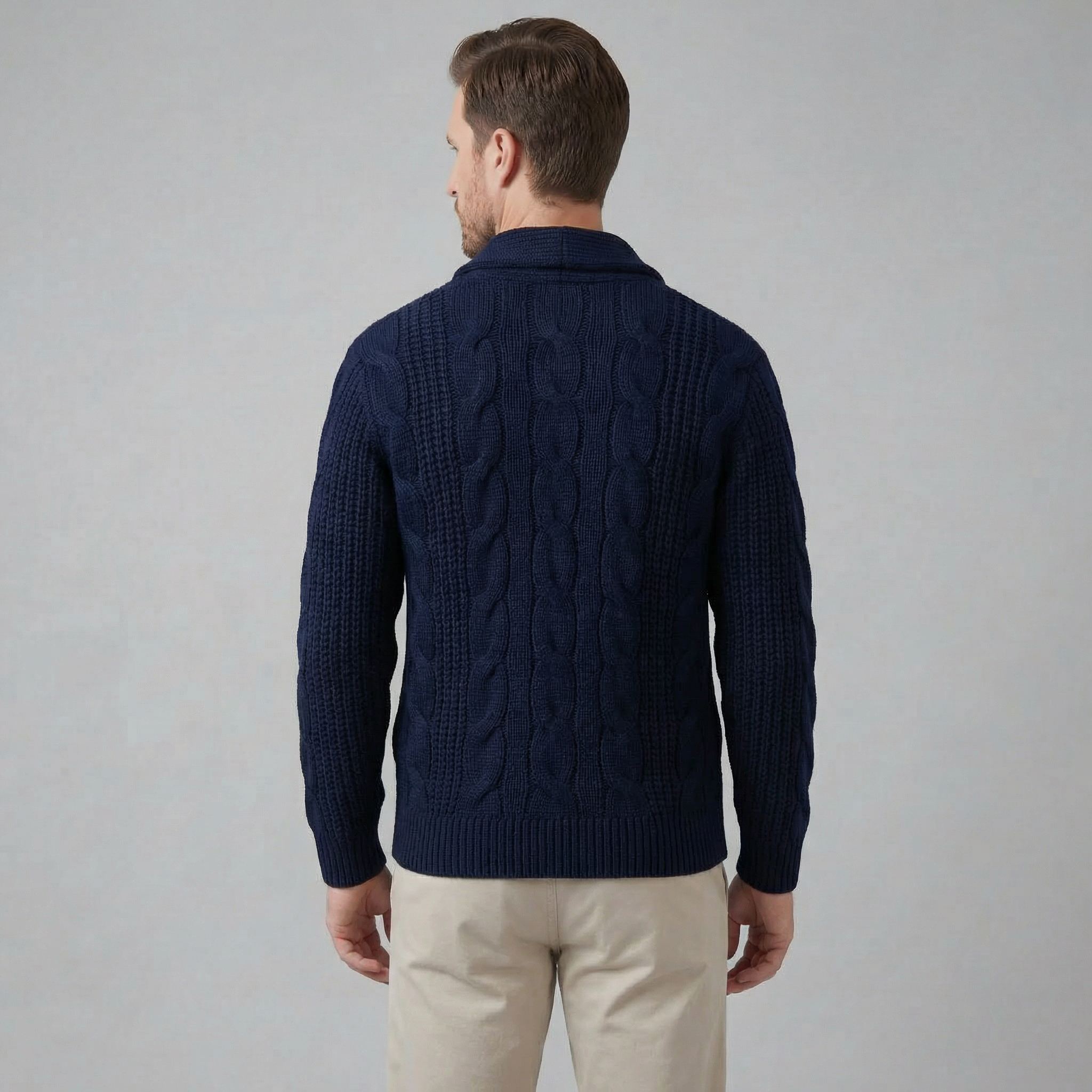 Herren Wollstrickcardigan
