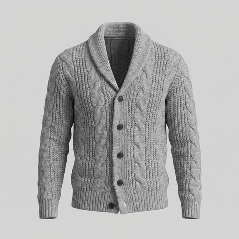 Herren Wollstrickcardigan
