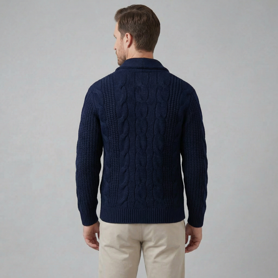 Herren Wollstrickcardigan