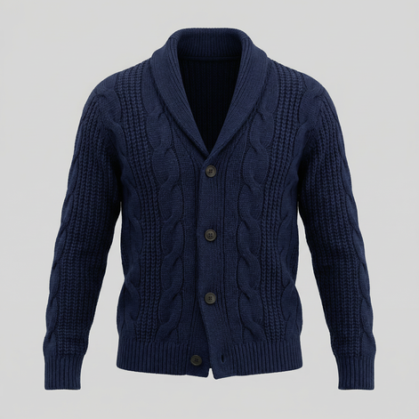 Herren Wollstrickcardigan