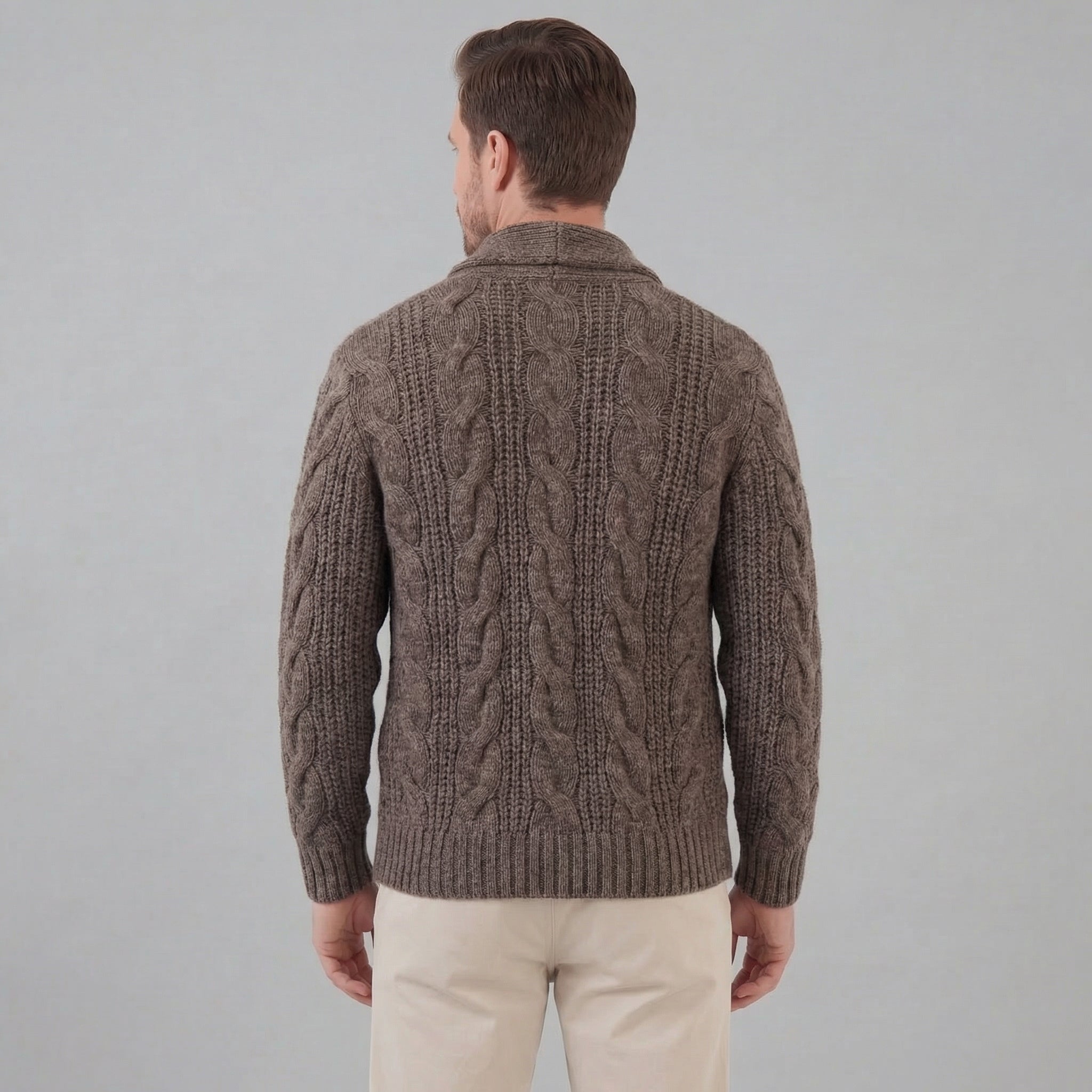 Herren Wollstrickcardigan