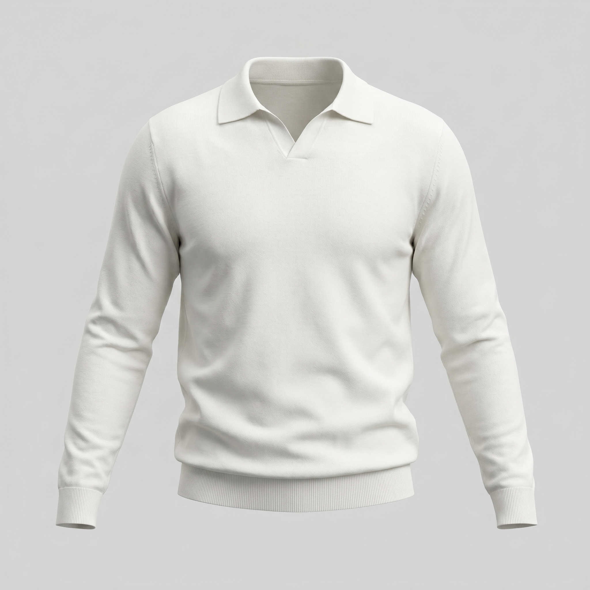 Herren Woll Polo Mit V Ausschnitt