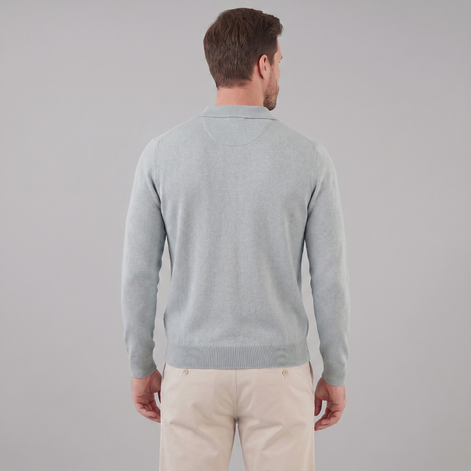 Herren Woll Polo Mit V Ausschnitt