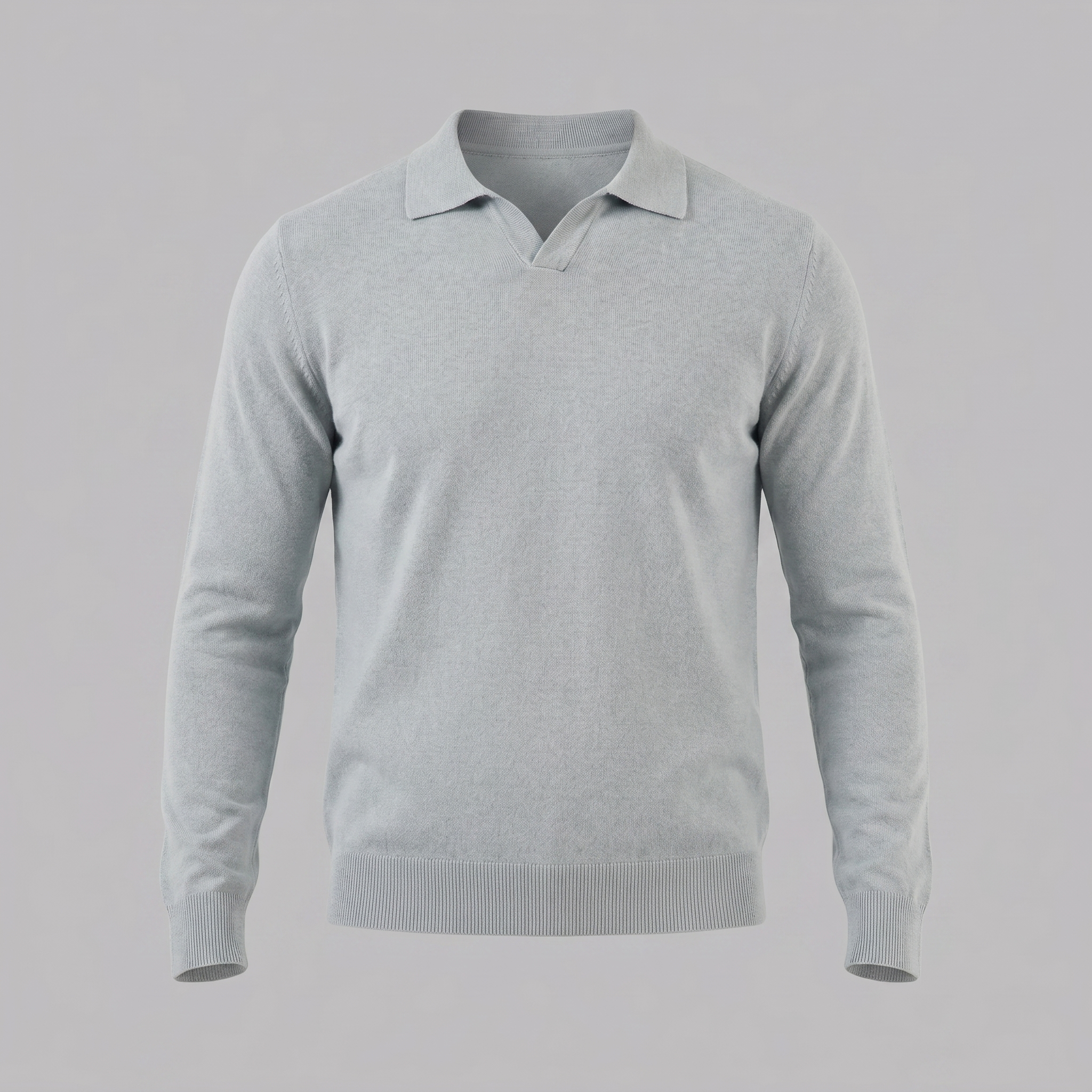 Herren Woll Polo Mit V Ausschnitt