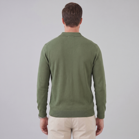 Herren Woll Polo Mit V Ausschnitt