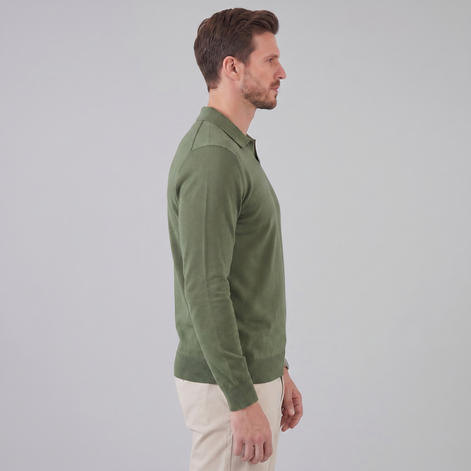 Herren Woll Polo Mit V Ausschnitt