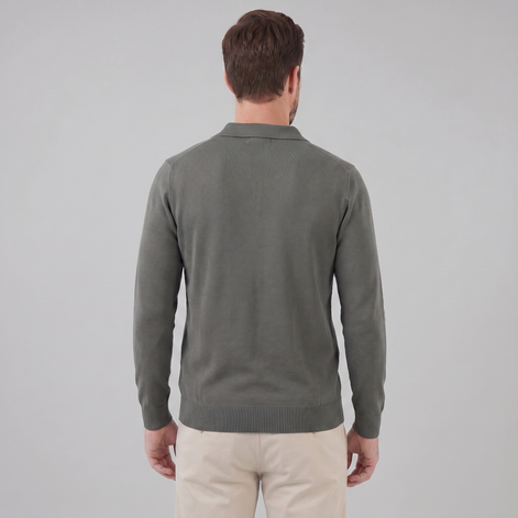 Herren Woll Polo Mit V Ausschnitt